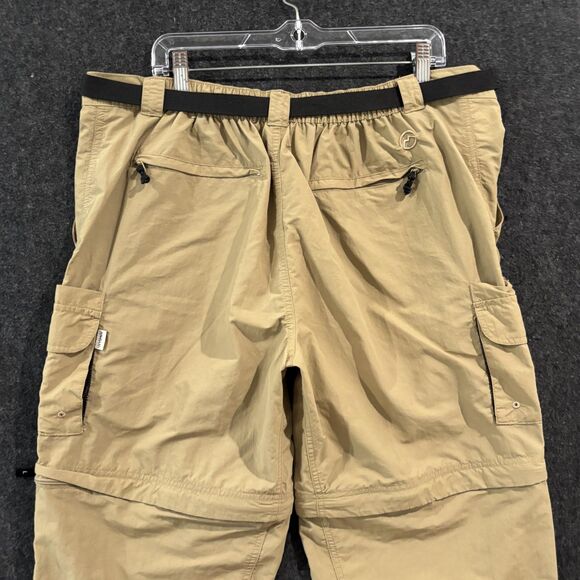 Magellan Outdoors Convertible Pants Men's XL Khaki Zip Off Cargo Fishing Hiking - Picture 4 of 12